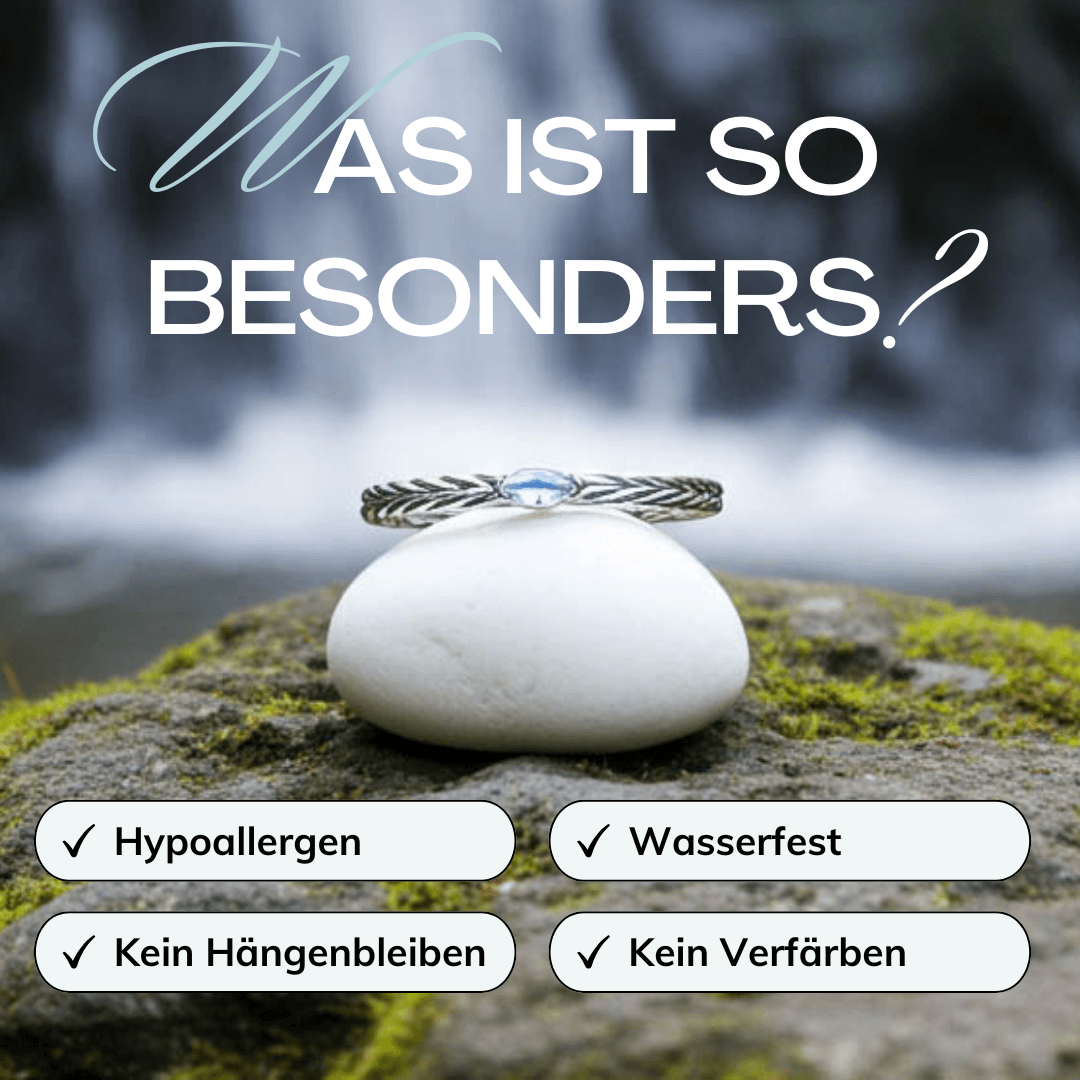 Echter Mondstein Ring Silber