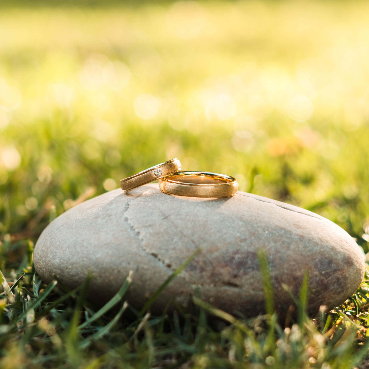 Eheringe Gold mit Diamant