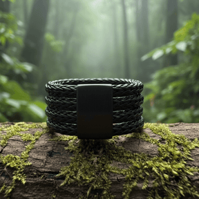 Männerring Schwarz rhodiniert