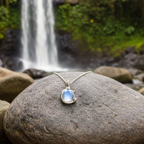 Mondstein Halskette 925 Silber