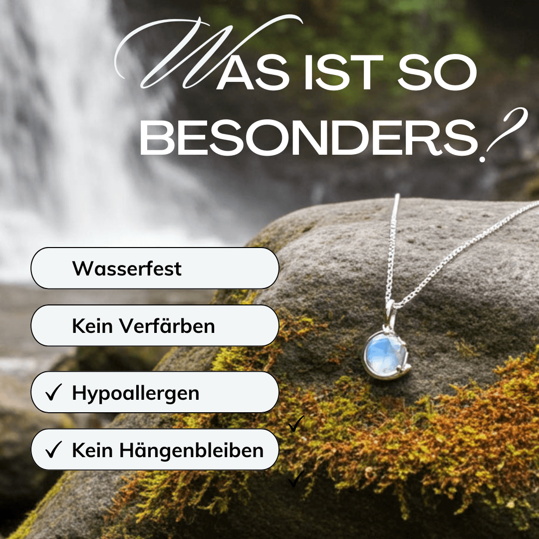 Mondstein Halskette Silber