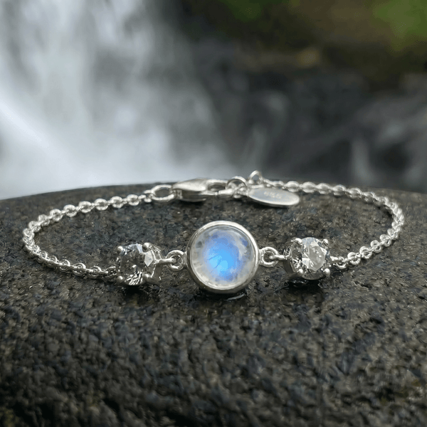 Mondstein & Diamanten Armband