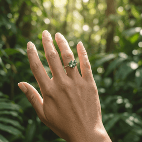 Moosachat Bali Silber Handgefertigt