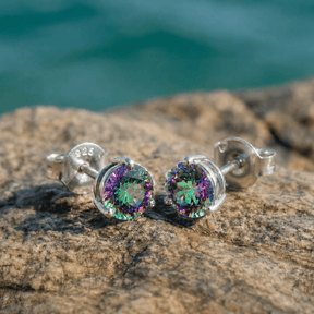 Mystischer Topas Ohrstecker Silber
