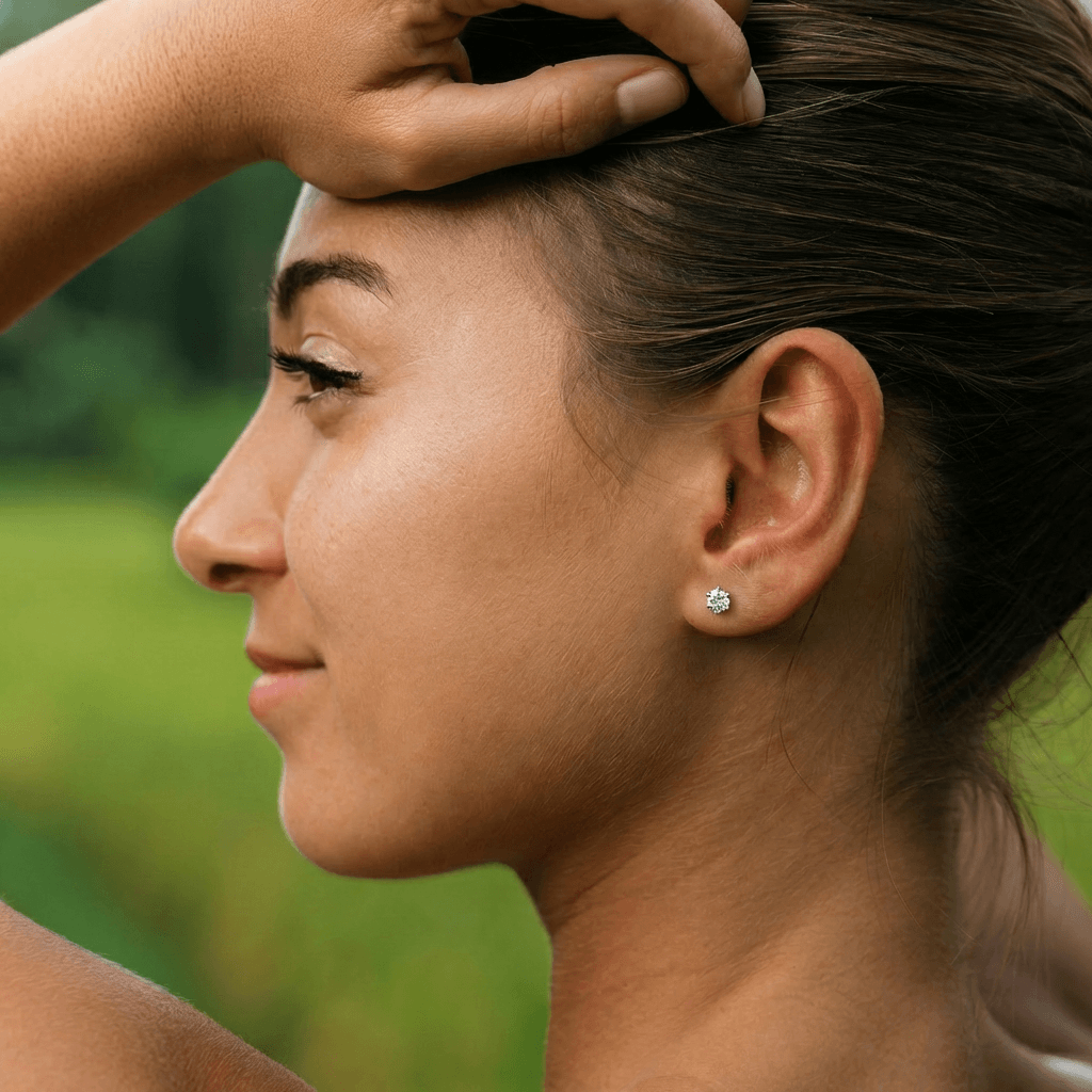 Ohrringe Diamanten Silber Stecker