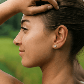 Ohrringe Diamanten Silber Stecker