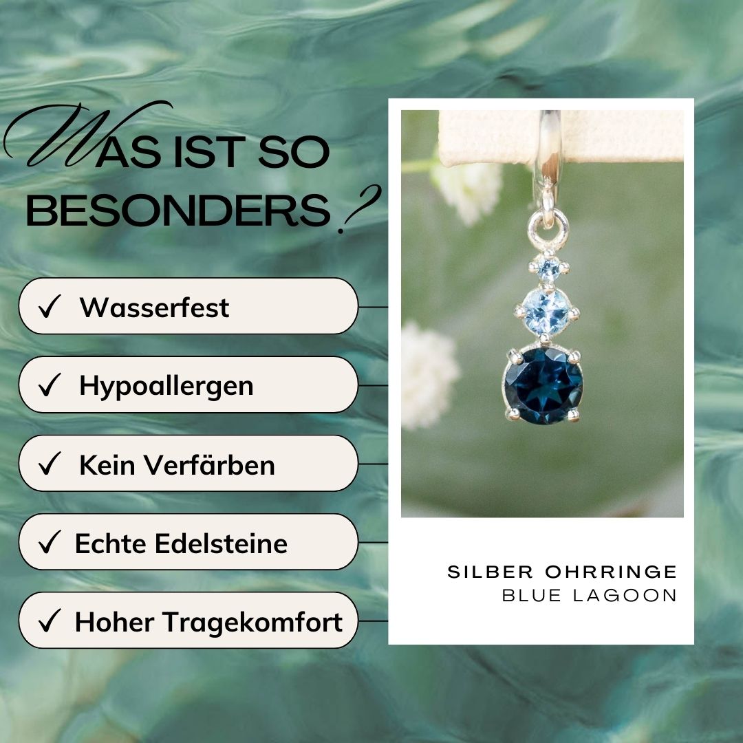 Ohrringe Silber blauer Topas