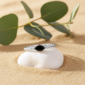 Onyx Ring Silber Schwarz Damen