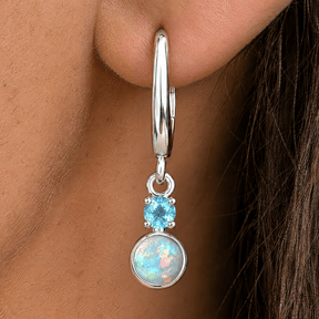 Opal Ohrring Silber Echt