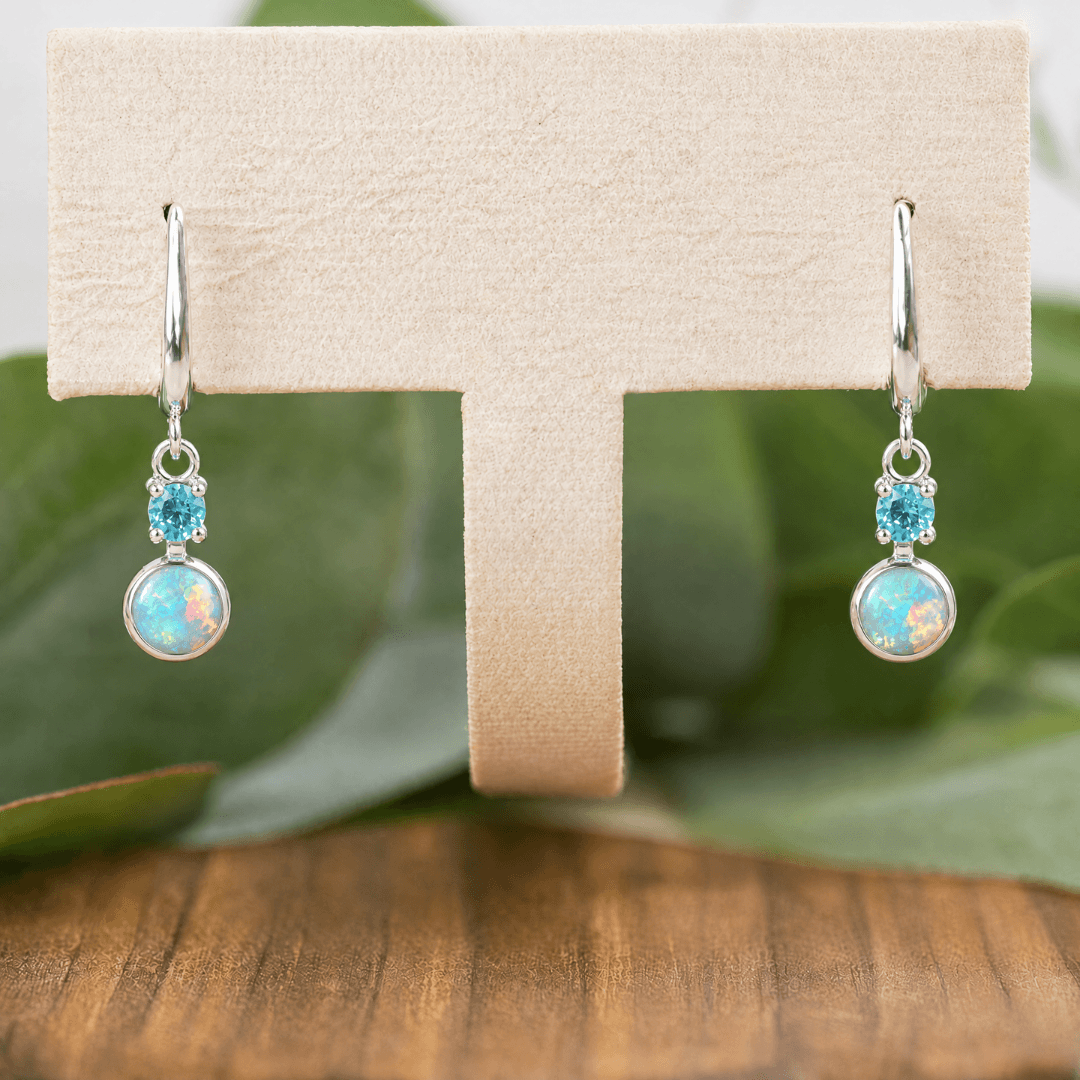 Opal Ohrringe Silber
