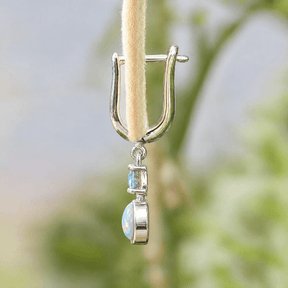 Opal Ohrringe Silber seitlich