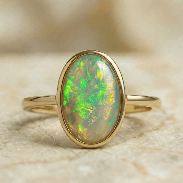 White Cliffs Opal Ring