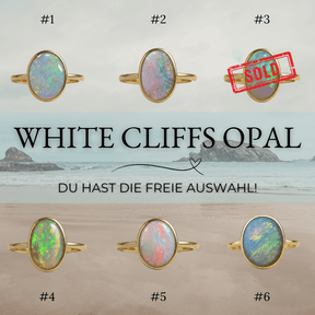 Opal Ring Gold übersicht Weiß