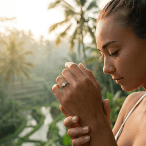 Opal Ring Silber mit blauen Steinen