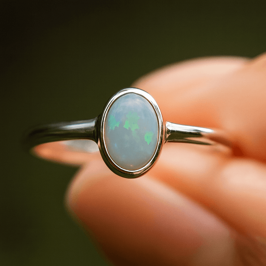 Opal Ring Silber