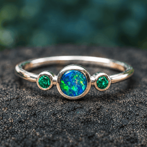 Opal Ring in Sterling Silber