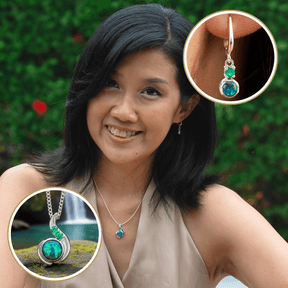 Opal Universe Set | Halskette & Ohrringe