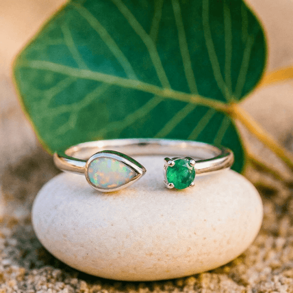 Opal & Smaragd Ring