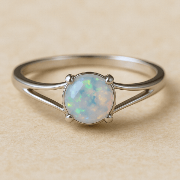 Heller Opal Sommergewitter | 14k Weißgold