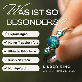 Opal Ring Silber mit Smaragd