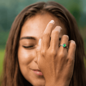 Opal Saphir Ring Silber