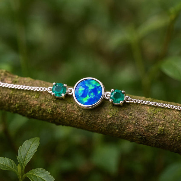 Opal & Smaragd Armband