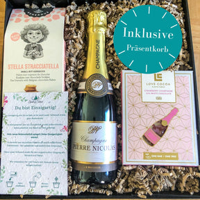 Praesentkorb Schmuck Champagner inklusive