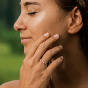 Ring Amethyst Diamant Frau