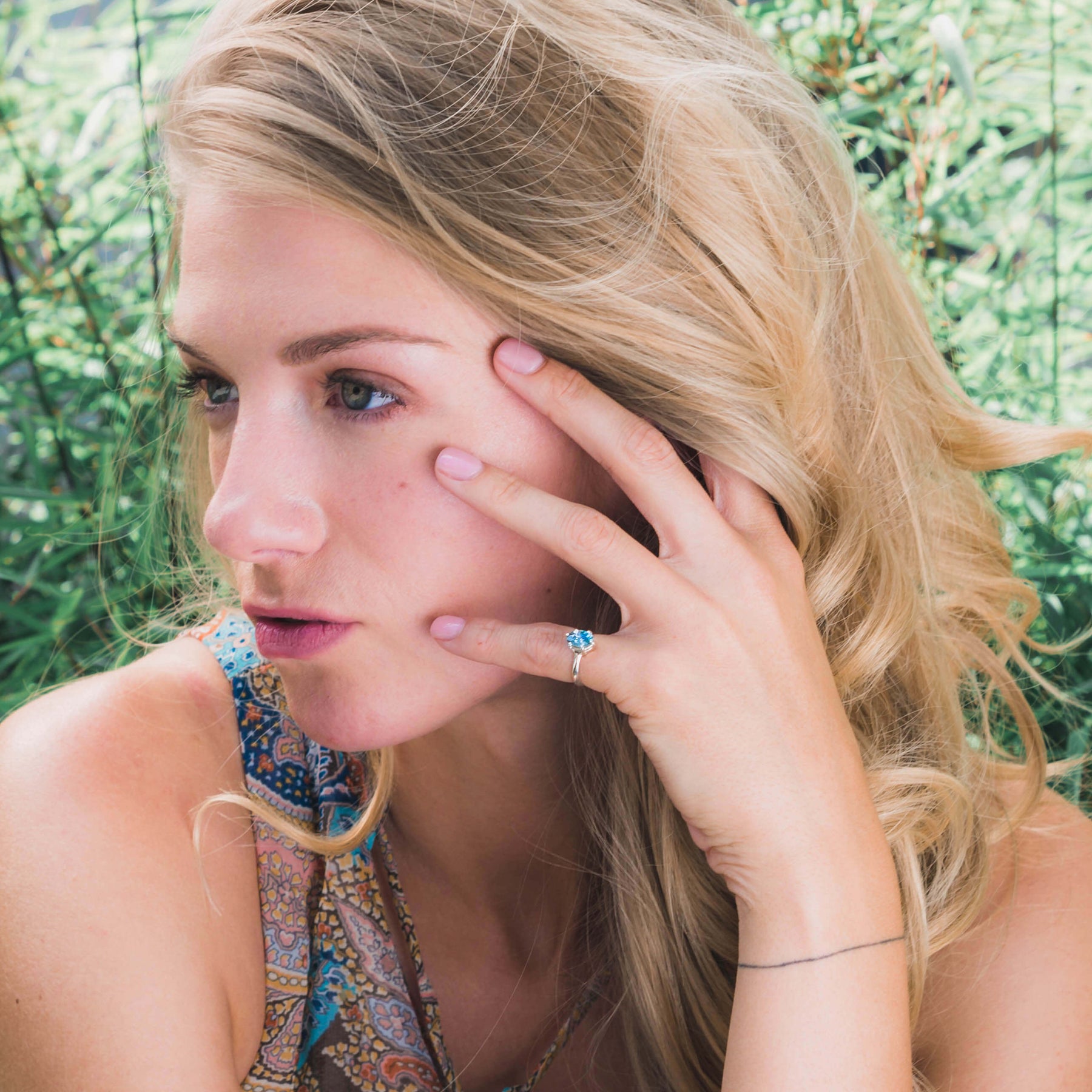 Ring Silber London Blauer Topas Freundin