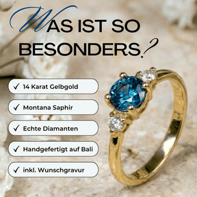 Saphir Diamanten Ring Gold