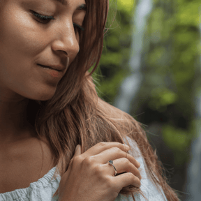 Saphir Silber Verlobungsring Guenstig