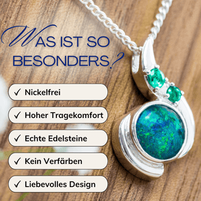 Schwarzer Opal Halskette