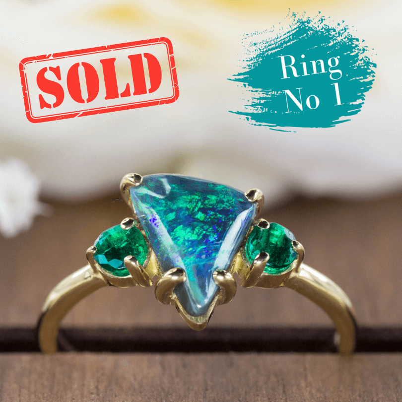 Schwarzer Opal Ring Gold ausverkauft