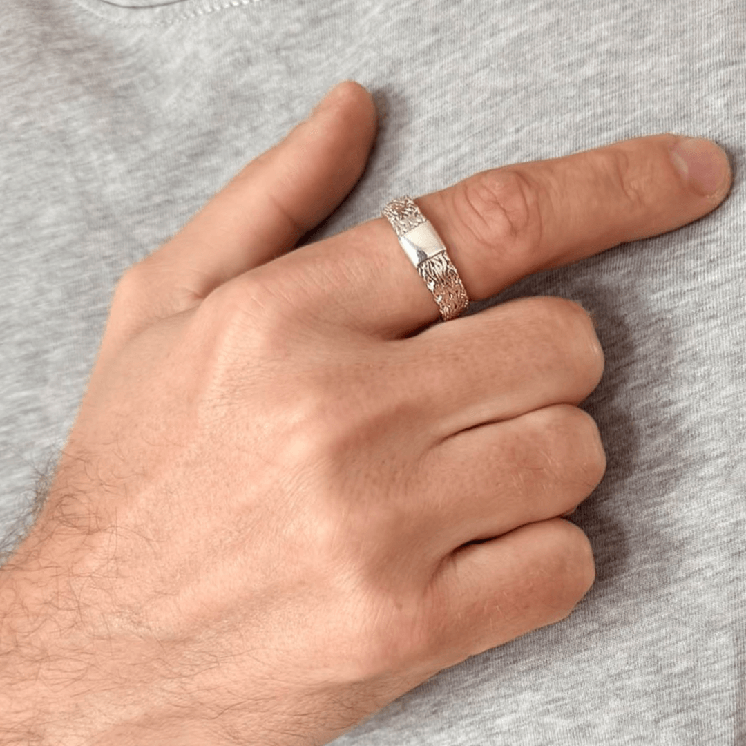 Silber Herrenring Mann