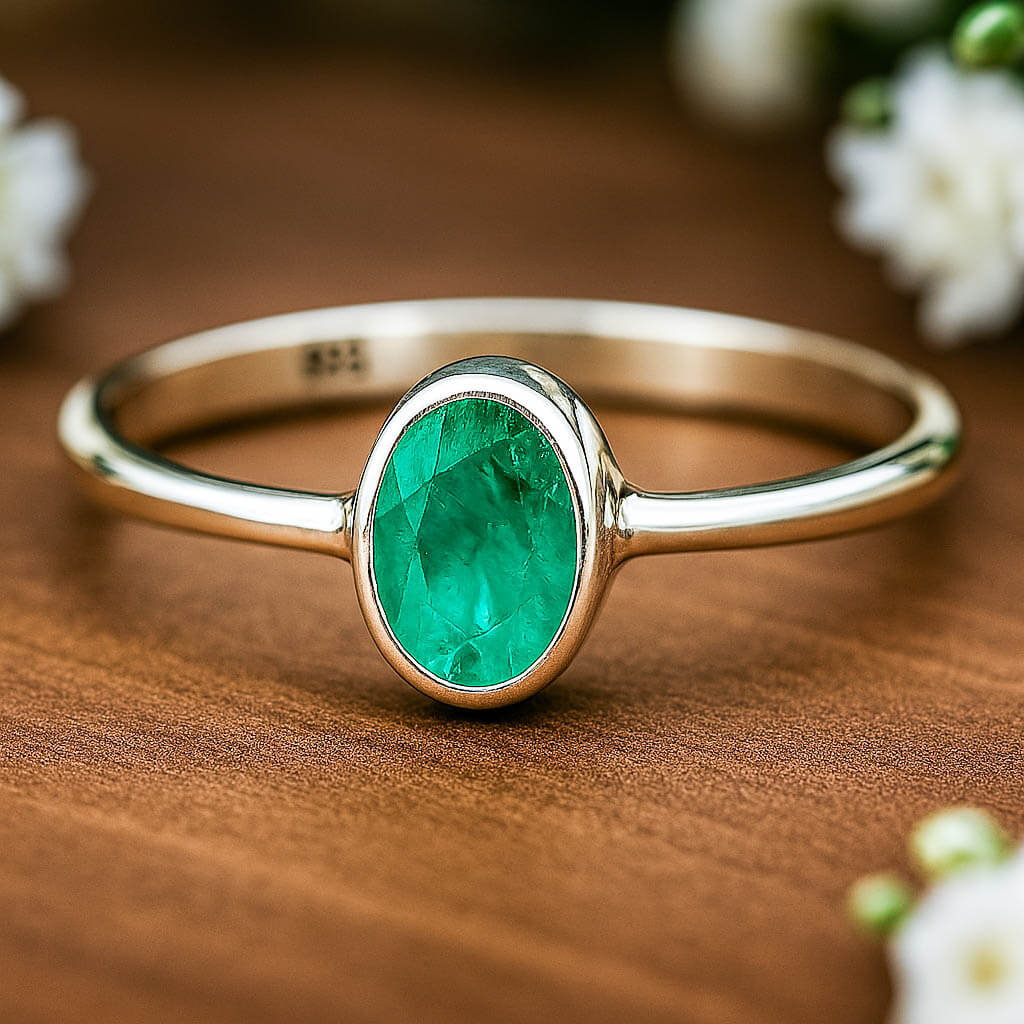 Silber Ring Smaragd