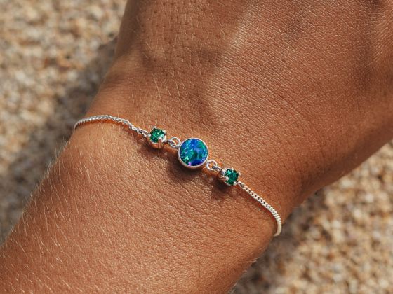 Silber Opal Armband Damen