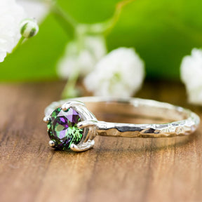 Silber Damenring Mystischer Topas