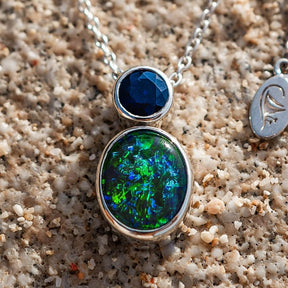 Opal & Saphir Set | 925 Silber