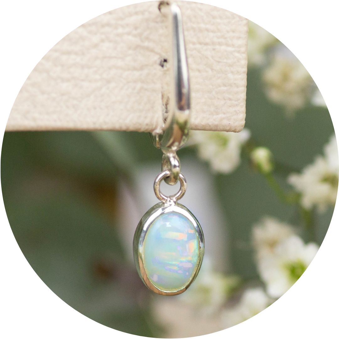Silber Ohrringe Opal