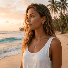 Smaragd Schmuck Set Silber