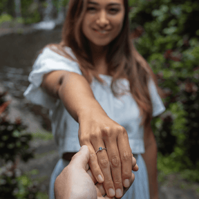 Smaragd Silber Verlobungsring