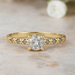 Verlobungsring Brillant Diamant Gelbgold