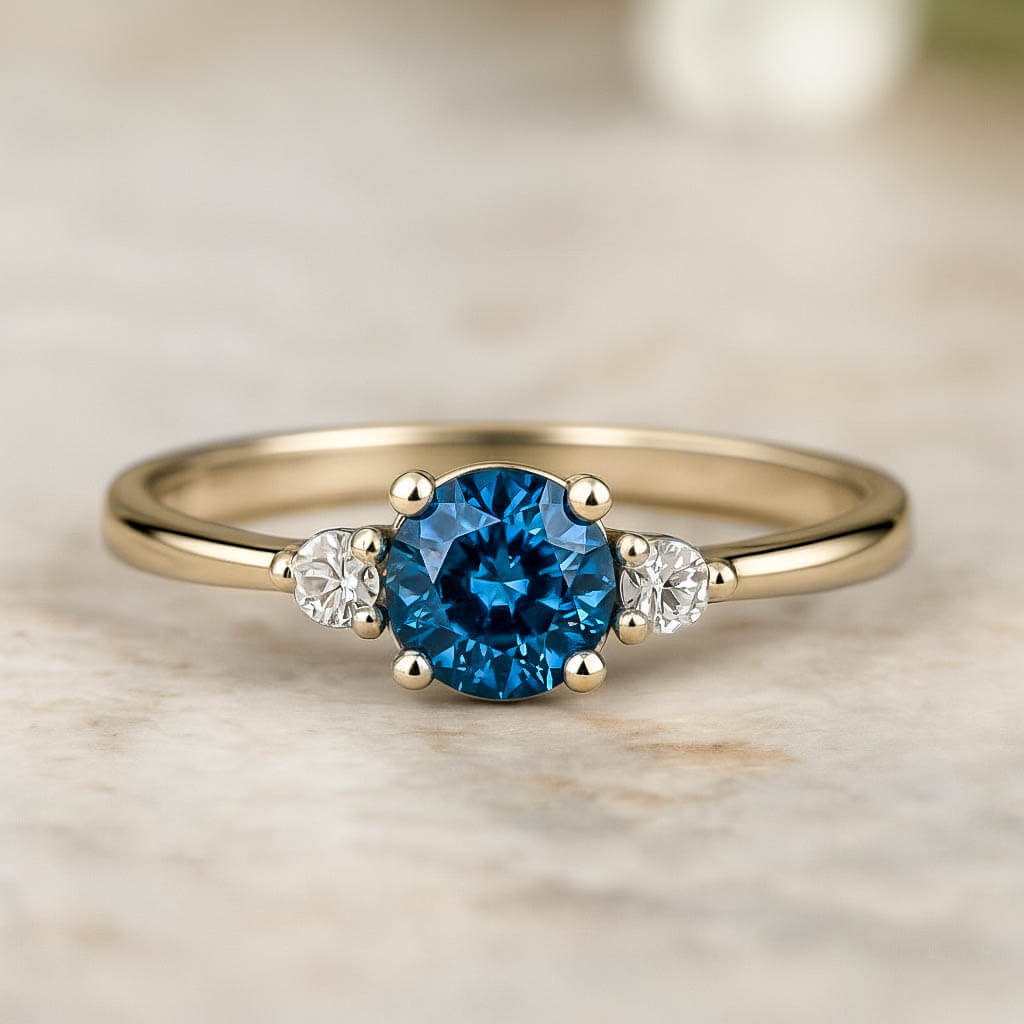 Verlobungsring Saphir Gold