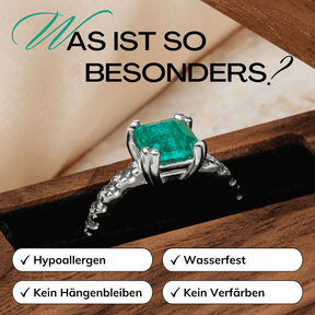 Verlobungsring Smaragd Weißgold