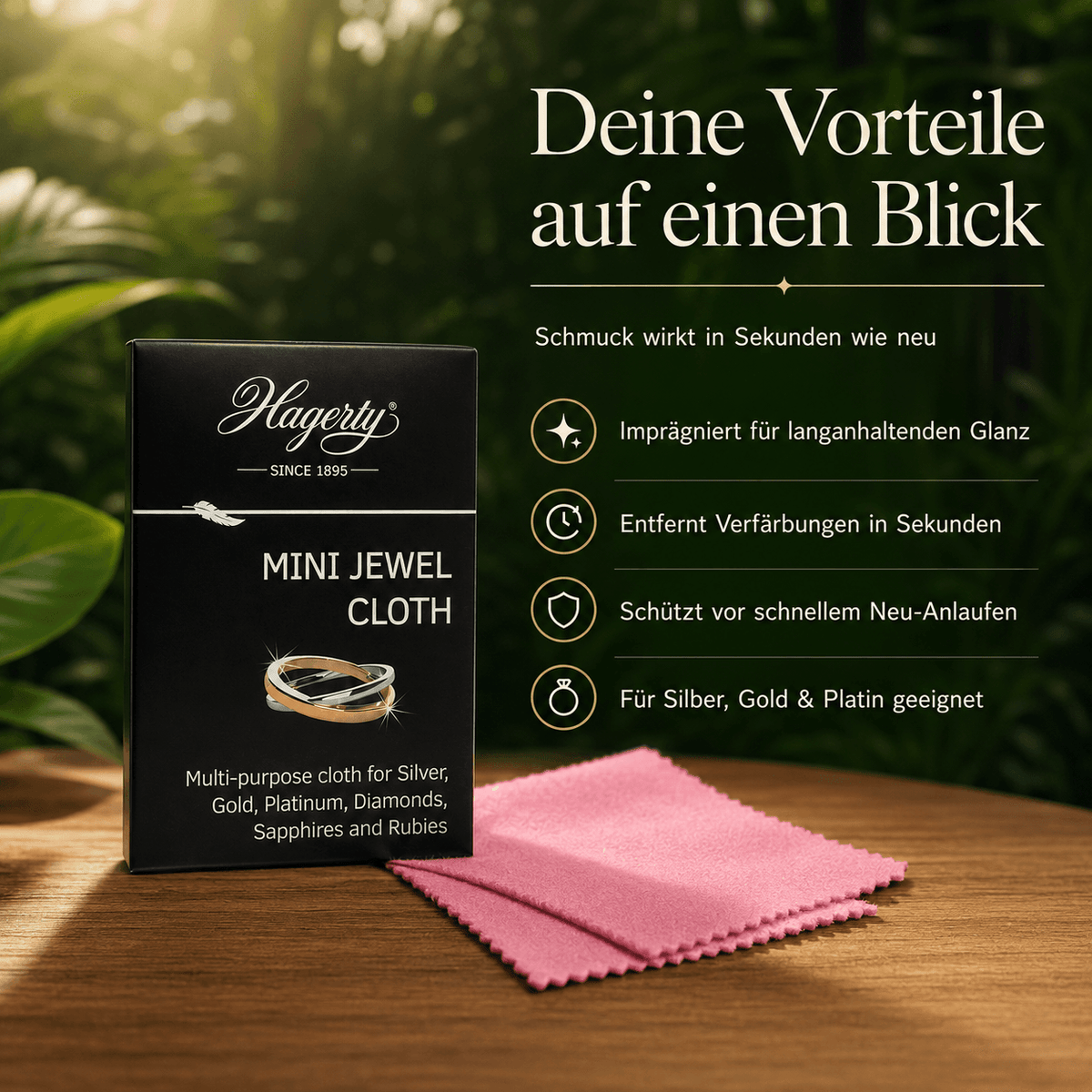 Vorteile Poliertuch Silber und Gold