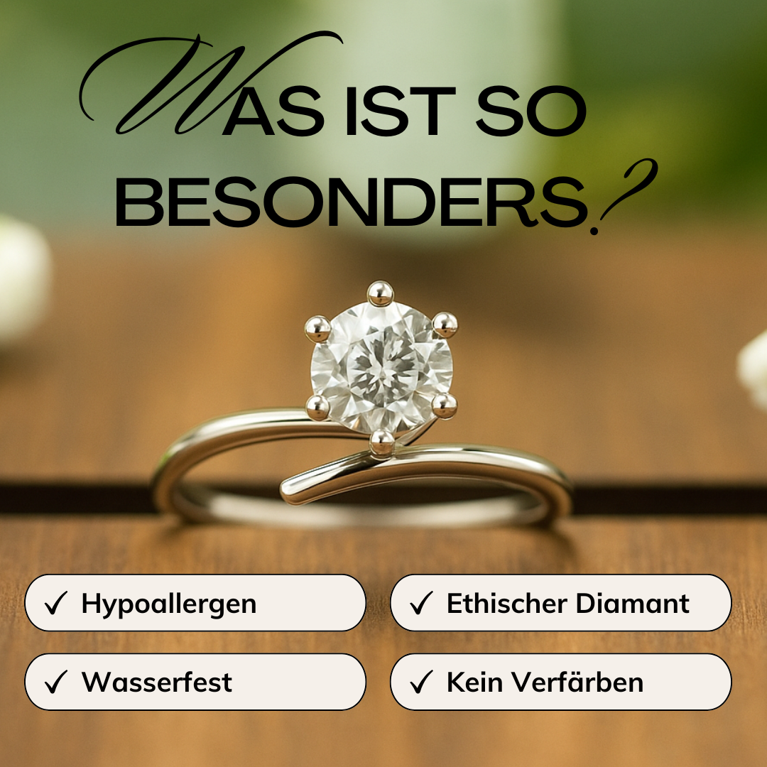 Günstiger Verlobungsring Silber Diamant