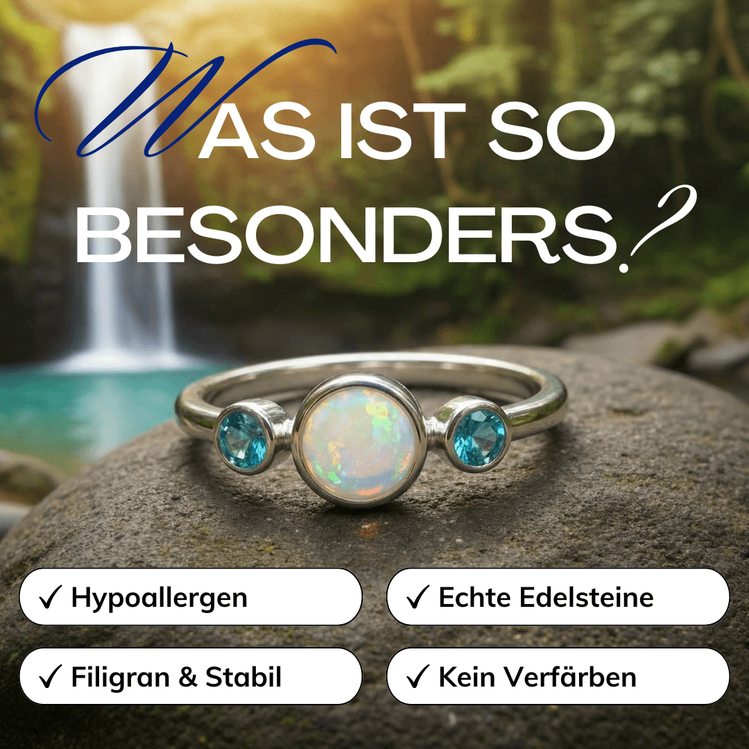 Weißer Opal Ring Silber