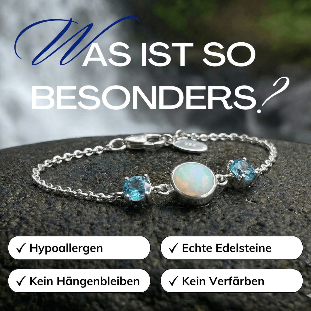 Weißer Opal und Apatit Armband Silber