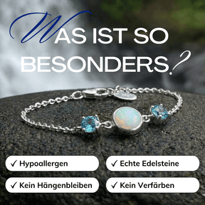 Weißer Opal und Apatit Armband Silber