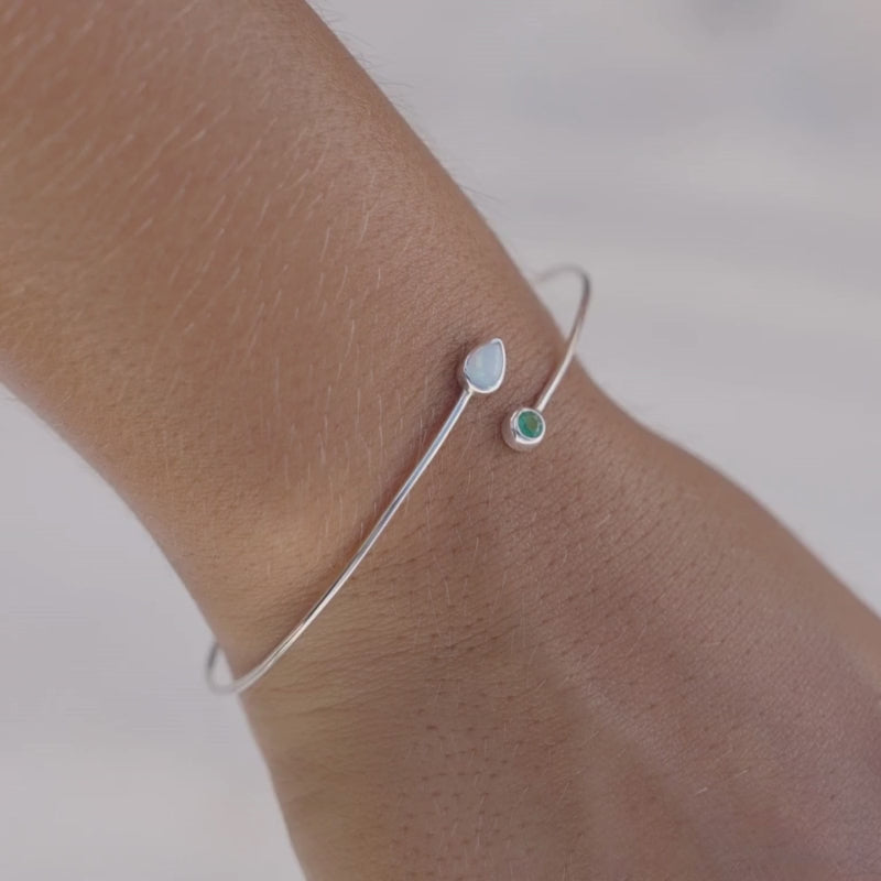 Opal & Smaragd Armband